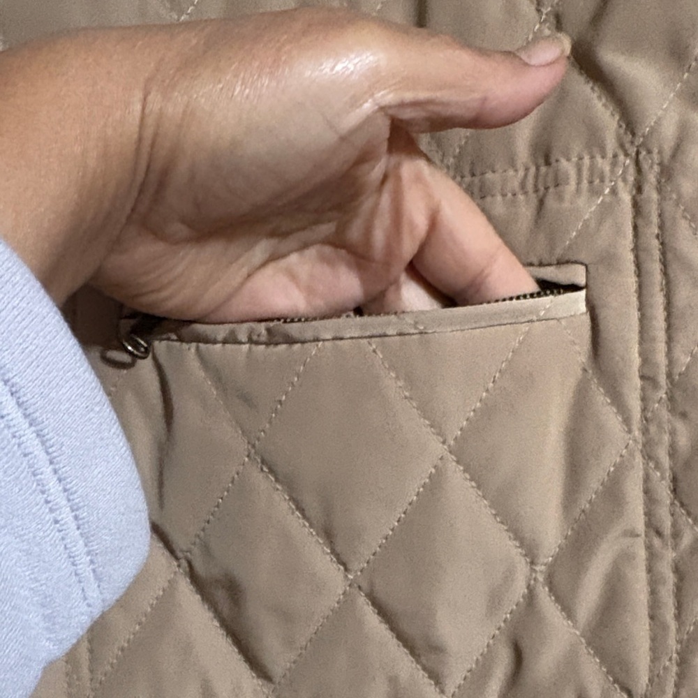 Talbots Beige Quilted Jacket - Picture 6 of 10